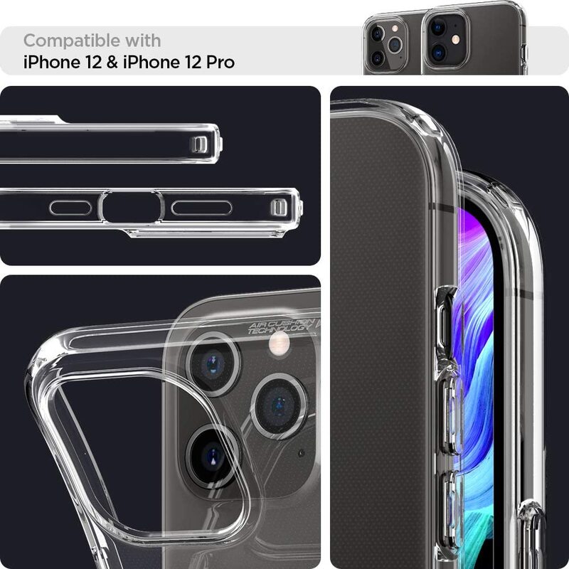 Spigen Apple iPhone 12 / iPhone 12 PRO (6.1 inch) TPU Case Cover Liquid Crystal, Crystal Clear
