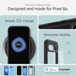 Spigen Ultra Hybrid for Google Pixel 8a case cover - Matte Black