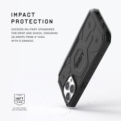 Urban Armor Gear UAG Pathfinder for iPhone 15 Pro case cover (18 Feet Drop Tested) MagSafe compatible - Black