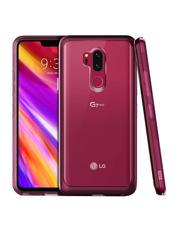 

Vrs Design LG G7 ThinQ Crystal Bumper Mobile Phone Case Cover, Rose/Burgundy