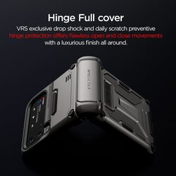VRS Design Terra Guard (Hinge Protection) Samsung Galaxy Z Flip 3 5G Case Cover - Matte Black