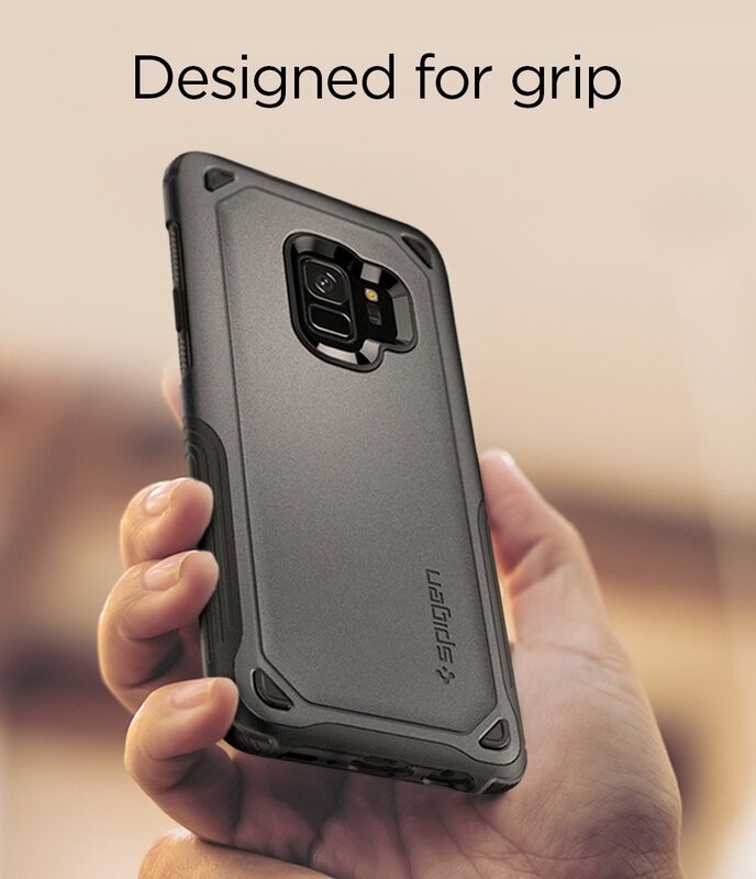 Spigen Samsung Galaxy S9 Hybrid Armor Mobile Phone Case Cover, Graphite Grey