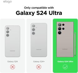 elago Samsung Galaxy S24 ULTRA case cover Liquid Silicone Full Body Screen Camera Protective, Shockproof, Slim, Anti-Scratch Soft Microfiber Lining - Midnight Green
