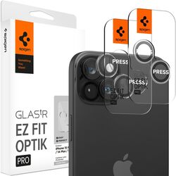 Spigen Glastr Ez Fit Optik PRO Camera Lens Screen Protector (2 Pack) for iPhone 15 Plus and iPhone 15 / iPhone 14 Plus/iPhone 14 - Crystal Clear