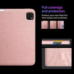 Spigen Urban Fit designed for iPad Pro 13 inch case cover M4 (2024) with Pencil Holder - Rose Gold