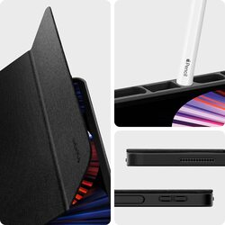 Spigen Apple iPad Pro 12.9 inch (2021) Combination case cover Urban Fit, Black