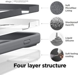 Elago Silicone for iPhone 14 Pro Max Case Cover - Dark Grey