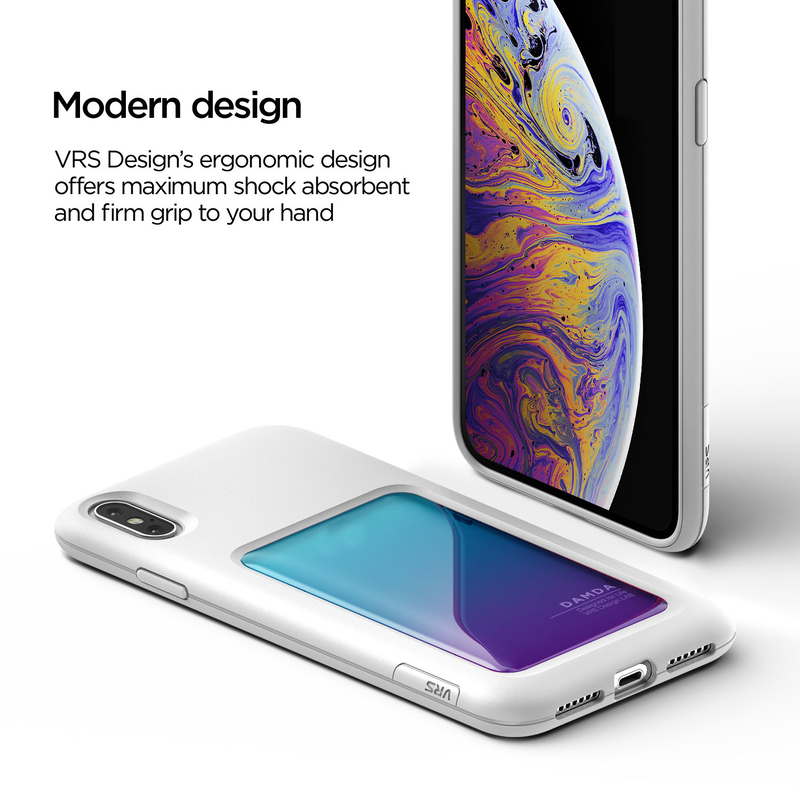 VRS Design iPhone XS Max Damda High Pro Shield Mobile Phone Back Case Cover, Green Purple