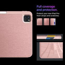 Spigen Urban Fit designed for iPad Pro 11 inch case cover M4 (2024) with Pencil Holder - Rose Gold