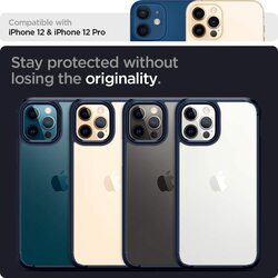 Spigen Apple iPhone 12 / iPhone 12 PRO (6.1 inch) Case Cover Ultra Hybrid, Navy Blue