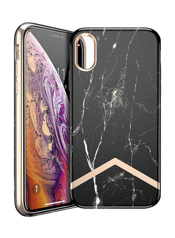 Avana Must Apple iPhone XS/X Mobile Phone Case Cover, Carbon Marble