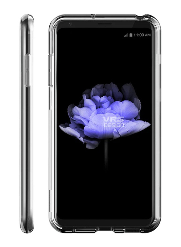 Vrs Design LG V30/V30 Plus Crystal Bumper Mobile Phone Case Cover, Metal Black