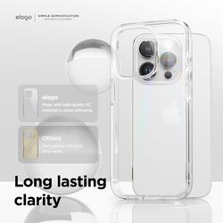 Elago Hybrid Clear Compatible with iPhone 15 PRO Military Grade Drop Protection Case Cover - Transparent