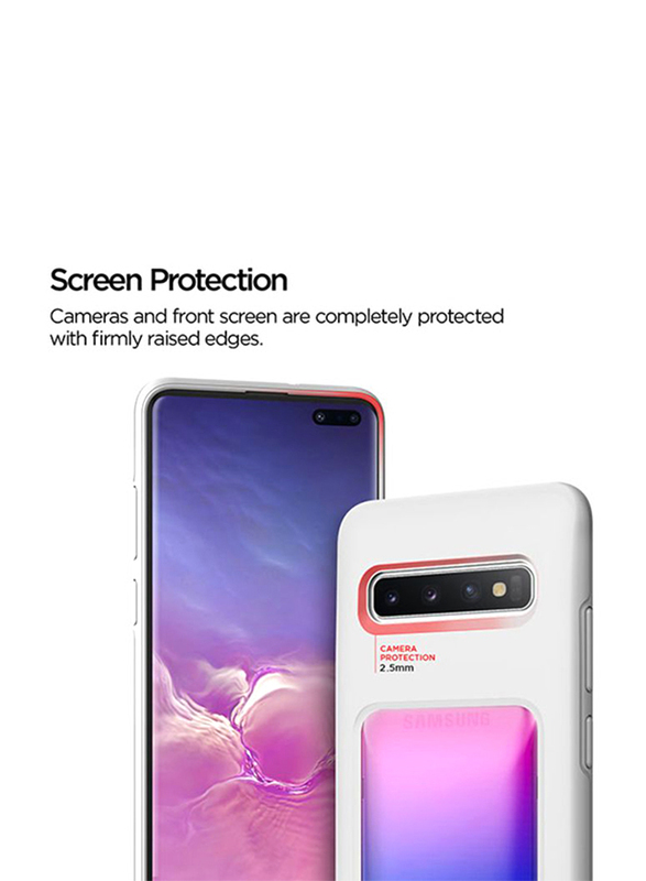 VRS Design Samsung Galaxy S10 Plus Damda High Pro Shield Mobile Phone Back Case Cover, Pink Blue