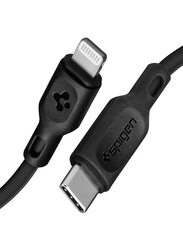 Spigen 1-Meter Lightning Cable, USB Type-C Male to Lightning, MFi Certified, Data Sync and Fast Charge for Apple iPhone XS Max/XS/XR/8/8 Plus/iPad, Black