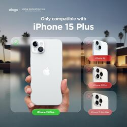 Elago Liquid Silicone for iPhone 15 Plus Case Cover Full Body Protection, Shockproof, Slim, Anti-Scratch Soft Microfiber Lining - Medium Gray
