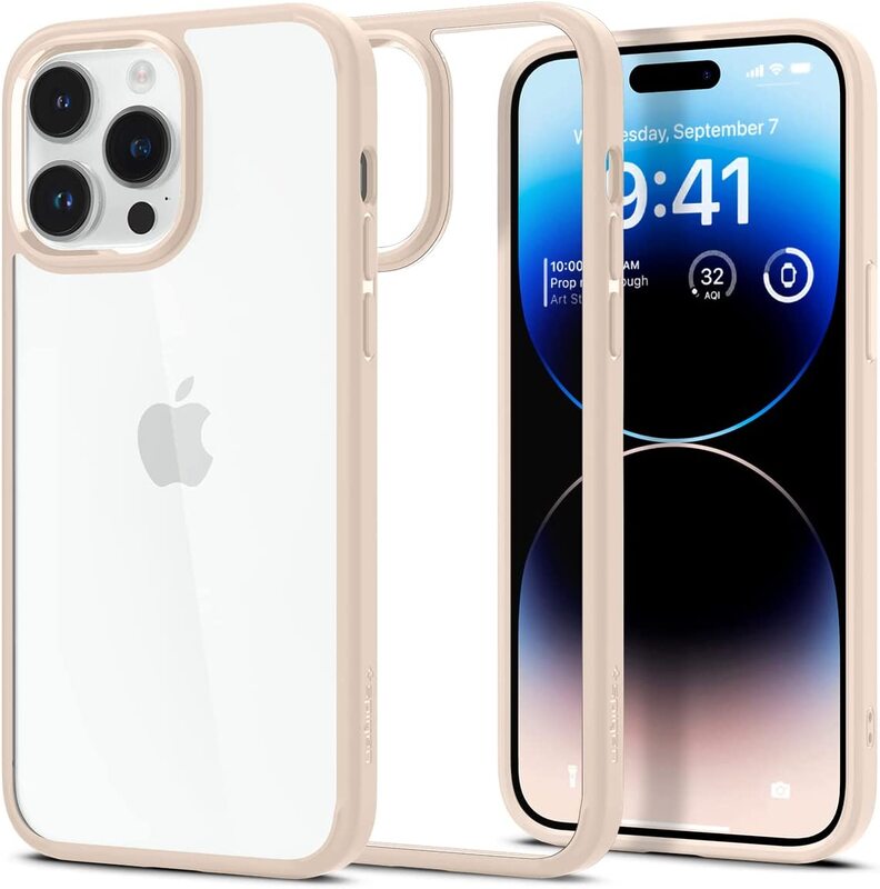 Spigen Ultra Hybrid for iPhone 14 Pro Case Cover - Sand Beige