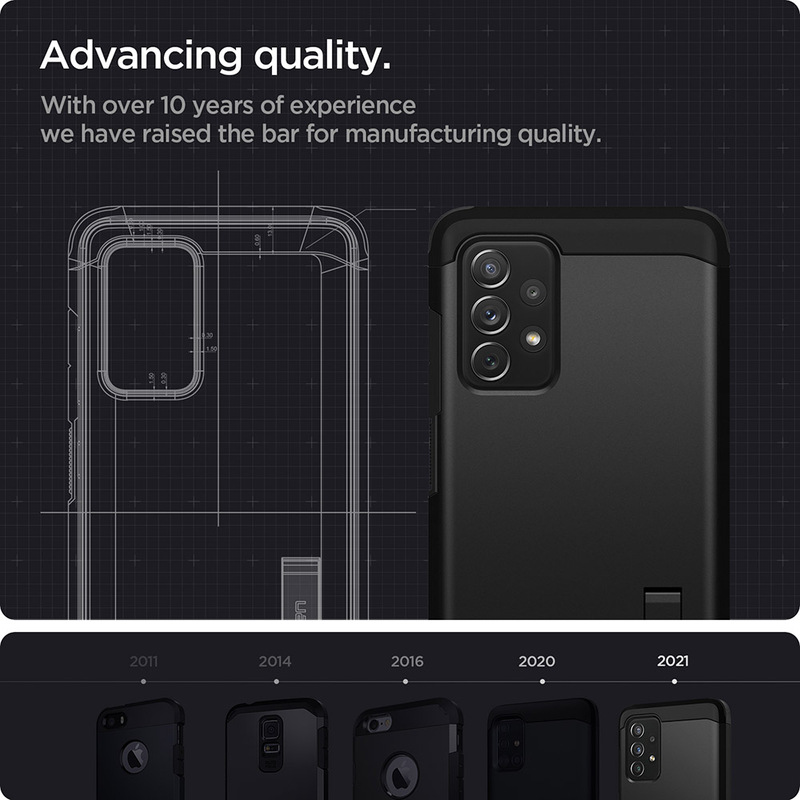 Spigen Samsung Galaxy A72 case cover Tough Armor with Extreme Impact Foam, Black