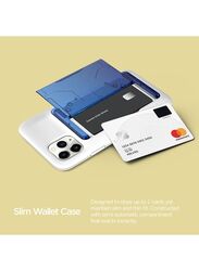 Vrs Design Apple iPhone 11 Pro Damda Glide Shield Semi Automatic Card Wallet Mobile Phone Case Cover, Blue Black