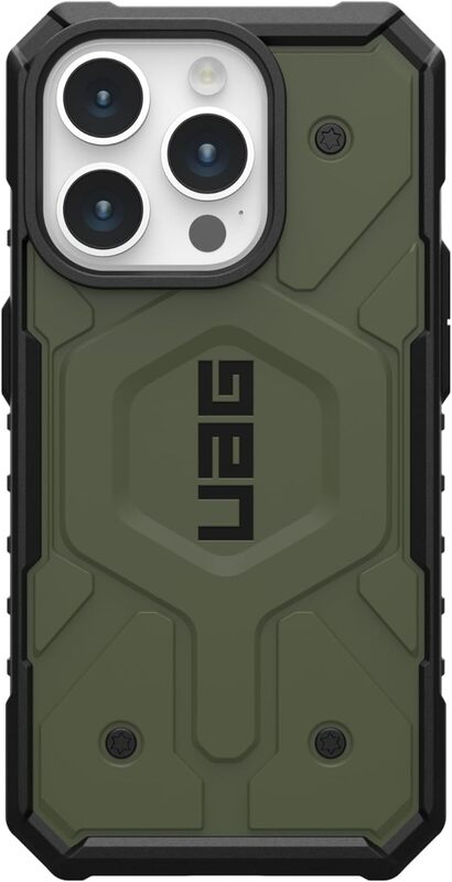 Urban Armor Gear UAG Pathfinder for iPhone 15 Pro case cover (18 Feet Drop Tested) MagSafe compatible - Olive Drab