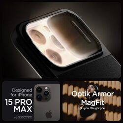 Spigen Optik Armor MagFit for iPhone 15 Pro Max case cover MagSafe compatible - Black