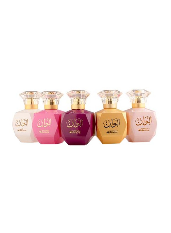 Oud Elite 5-Piece Alwan Collection Perfume Set for Women, 5 x 50ml EDP