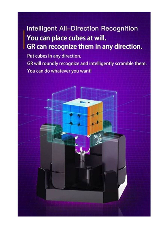 Gan Robot 1st Intelligent Cube Solving Robot, Black