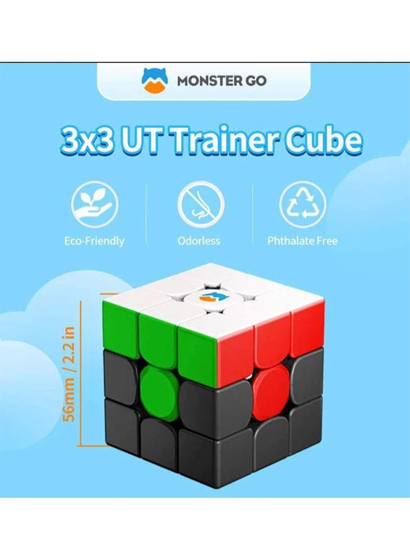 Gan Monster Go 3 x 3 UT Trainer Cube, Ages 3+, Multicolour