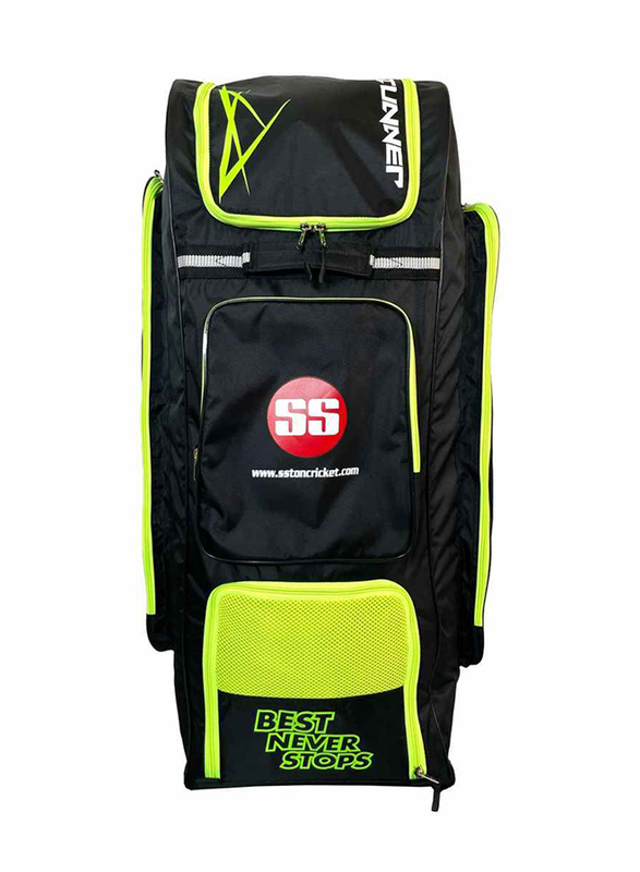 SS Stunner Duffle Cricket Kit Bag with Wheels, Black