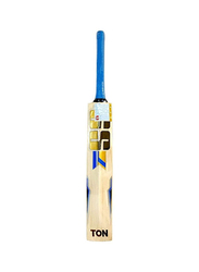SS Size-5 Core Range Custom English Willow Cricket Bat, Beige/Blue