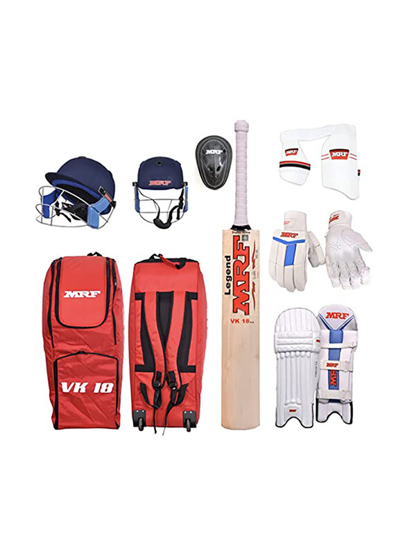 

MRF Legend VK 18 SR Adult Cricket Complete Kit with Accessories, Multicolour