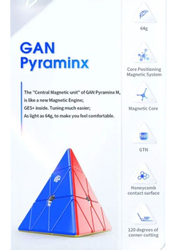 Gan Pyraminx Standard Magnetic Speed Cube, Ages 3+, Multicolour