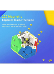 Gan Megaminx Alien Lightest Stickerless Magnetic Speed Cube, Ages 3+, Multicolour