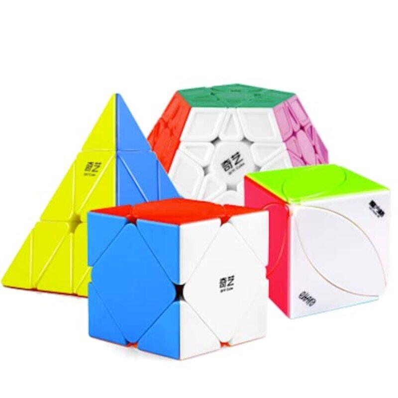 

Qiyi Combo Pack 5 Stickerless - Includes 4 Puzzles: Pyraminx, Megaminx, Skewb, Ivy SpeedCubes