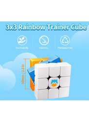 Gan Monster Go 3 x 3 Rainbow Trainer Cube, Ages 3+, Multicolour