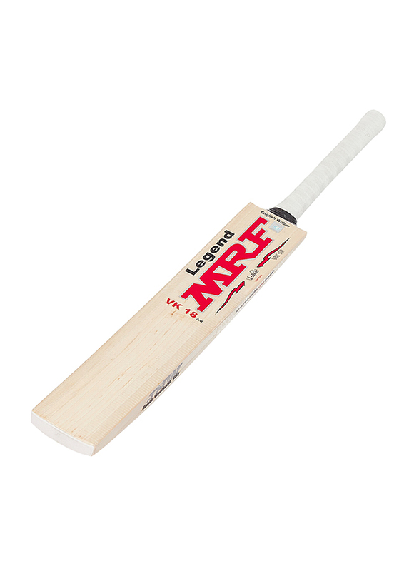 MRF EW Legend VK 18 3.0 Cricket Bat, Beige/Red