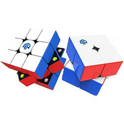 GAN Cube Starter Combo Pack: Includes 2 puzzles- GAN 251 M Air 2x2, GAN 356 M Lite 3x3 Speedcubes