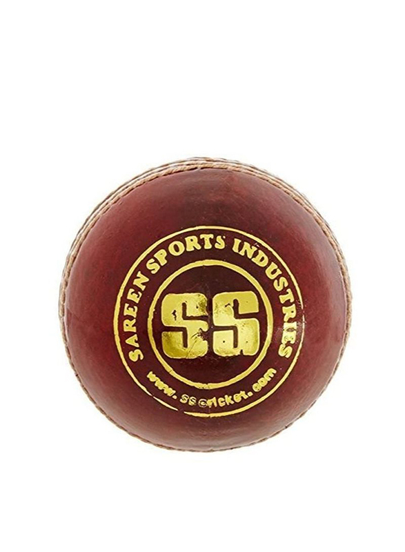 SS 3-Piece Club Leather Cricket Ball Set, Red
