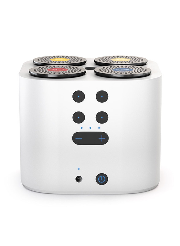 Moodo Smart and Stylish Connected Air Freshener Aroma Diffuser with Rechargeable Battery & 4 Scent Capsules, White