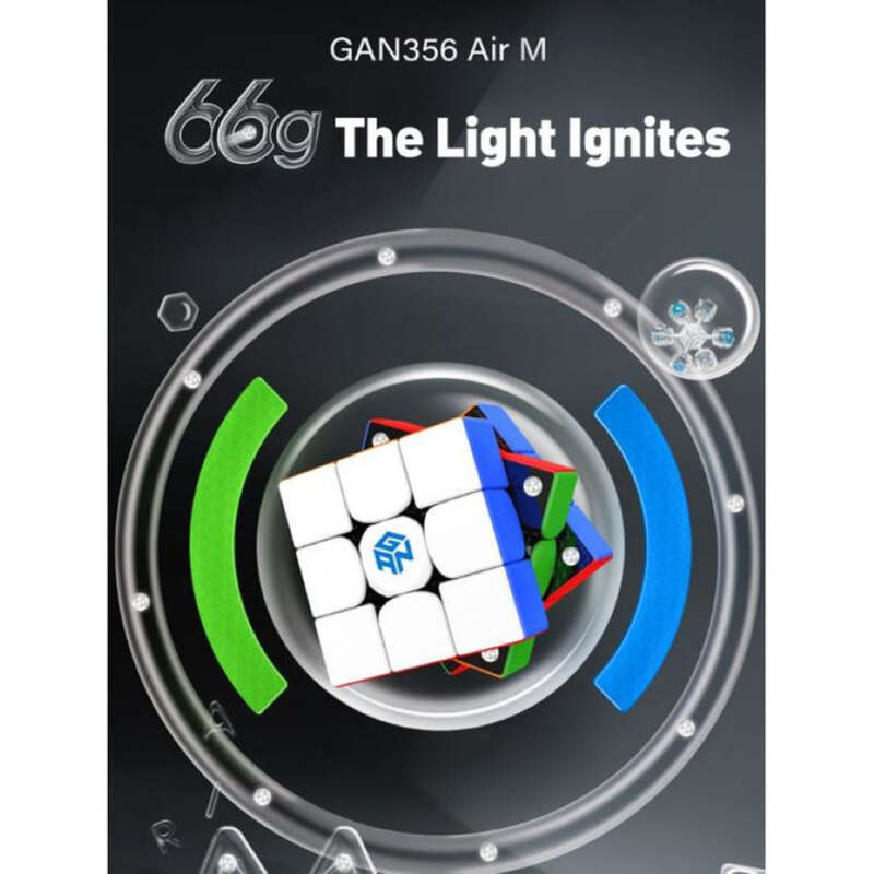GAN Cube Starter Combo Pack: Includes 2 puzzles- GAN 251 M Air 2x2, GAN 356 M Lite 3x3 Speedcubes