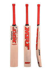 MRF EW Genius Grand Edition 2.0 Cricket Bat, Beige/Red