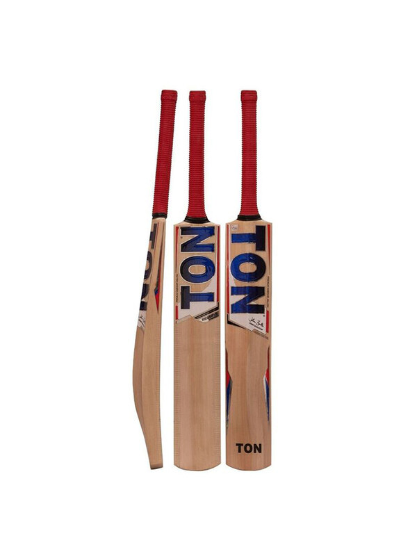 

SS Size-5 Ton Range Reserve Edition Kashmir Willow Cricket Bat, Beige/Red