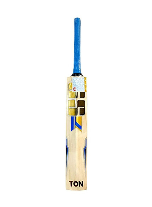 SS Size-Harrow Core Range Custom English Willow Cricket Bat, Beige/Blue