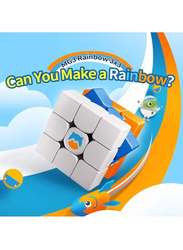 Gan Monster Go 3 x 3 Rainbow Trainer Cube, Ages 3+, Multicolour