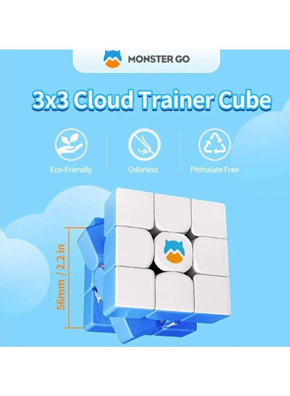 Gan Monster 3 x 3 Cloud Trainer Cube, Ages 3+, Blue