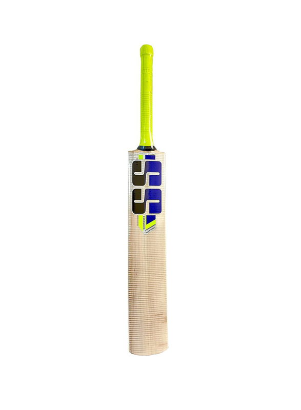 SS Core Range Super Power Kashmir Willow Short Hand Cricket Bat, Beige/Yellow