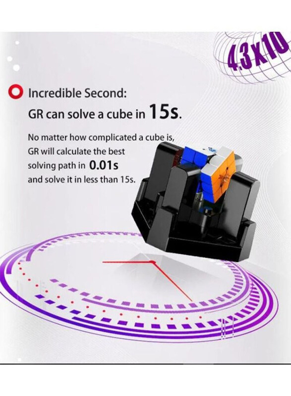 Gan Robot & Gan 356 I 3 Stickerless Speed Cube Set, Ages 3+, Multicolour