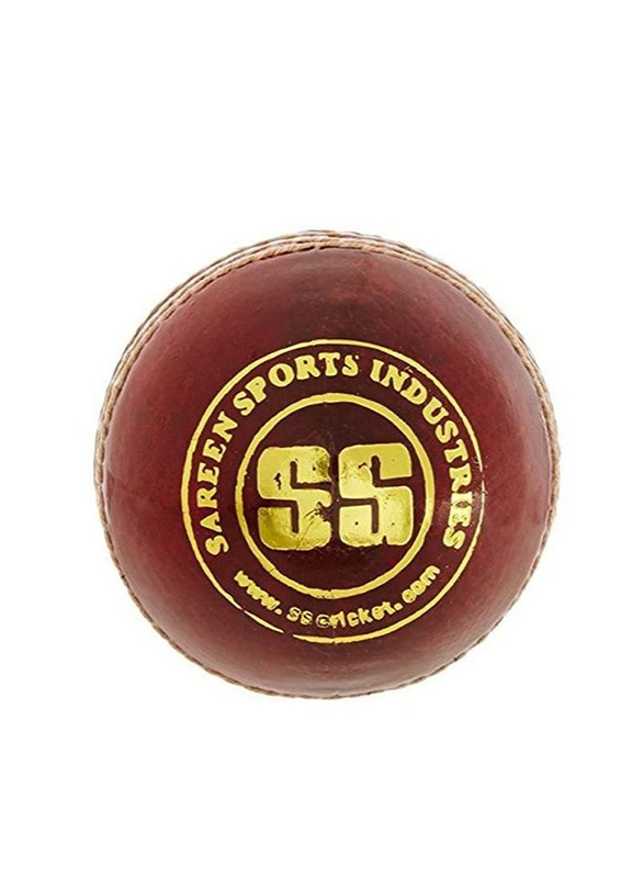 SS Club Leather Cricket Ball, Red