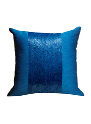 OraOnline Patch Turquoise Decorative Cushion/Pillow, 40x40 cm