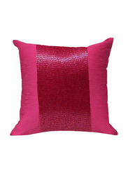 OraOnline Patch Pink Decorative Cushion/Pillow, 40x40 cm